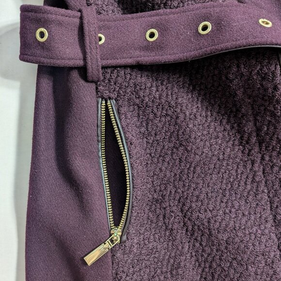NWT Vince Camuto Burgundy Bouclé Coat Size S - Picture 8 of 15